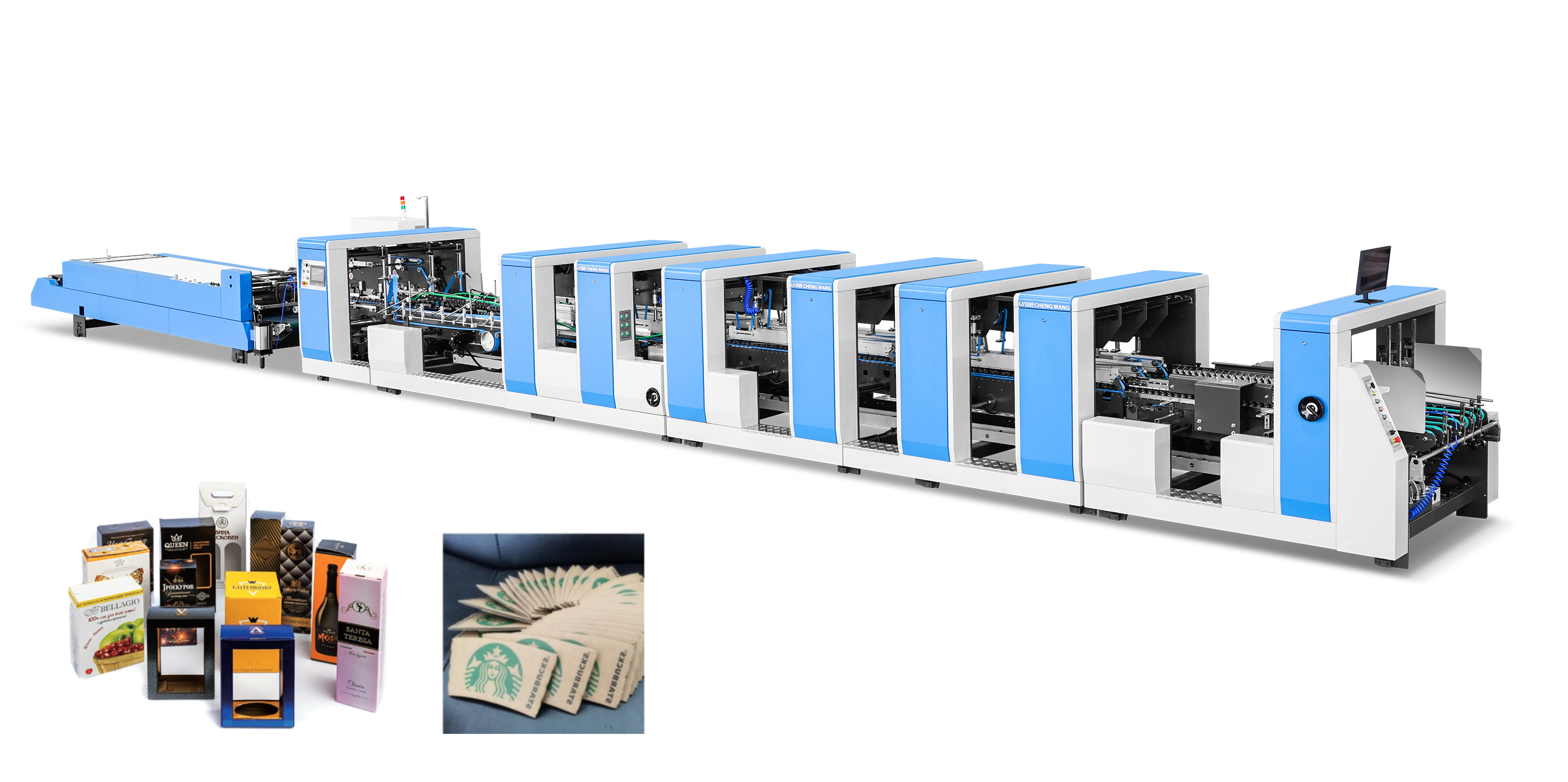 Encolador automático de carpetas de esquina de 4 a 6 pulgadas (sistema Servo)